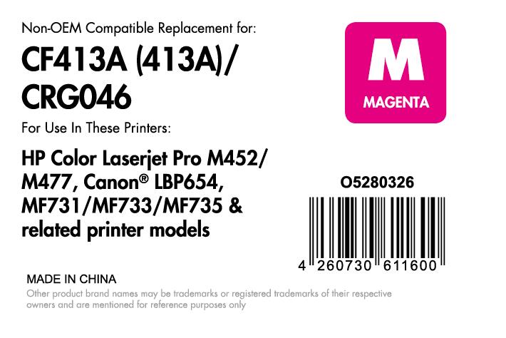 OFFICE-Partner Premium Toner - alternativ zu HP 410A (CF413A) - magenta OFFICE-Partner Premium Toner - alternativ zu HP 410A (CF413A) - magenta
